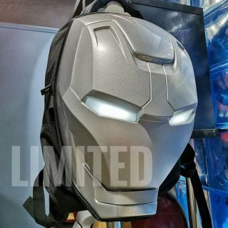 Avengers Endgame Iron Man Helmet 3d Led Backpack School Bag