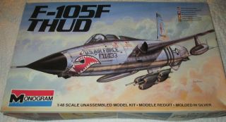 1/48 Monogram Republic F - 105f Thunderchief,  Kit No.  5808; Factory Parts