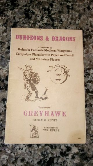 1978 Tsr Dungeons And Dragons Greyhawk 2003 9th Printing