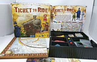 Alan R Moon Ticket To Ride Days Of Wonder Board Game Complete W/ Expansion