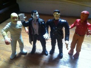 Imperial 1986 Universal Monsters 7 " Halloween Figures Set Of 4 Be$t