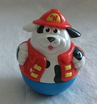 Playskool Hasbro Weebles 2003 Spotted Dog Fireman