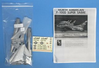 Amt Hasegawa 1:72 North American F - 100 D Sabre Plastic Model Kit A692u1