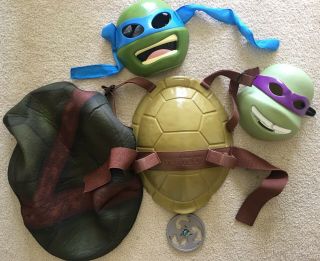 Teenage Mutant Ninja Turtles Combat Costume Shell & Leonardo Donatello Masks