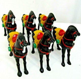 Disney Mulan Kahn Black Horse Wind - Up Figure Set Of 6 Vintage 1998 4.  5 Inches