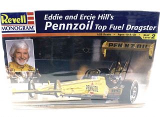 Eddie & Ercie Hills Pennzoil Top Fuel Dragster Revell Monogram 1:25 Kit 85 - 7650