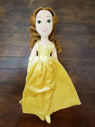Disney Store Beauty & The Beast 20 " Princess Belle Plush In Yellow Dress