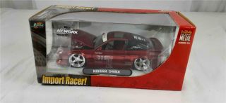 Jada Toys 1:24 Import Racer Nissan 240sx Red Diecast Metal Car