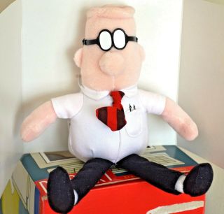 Gund Dilbert Doll By Scott Adams 11 " Plush Bean Bag Doll " D " Mib