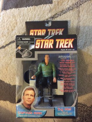 Diamond Select Star Trek Captain Kirk With Command Chair Amazon Edition
