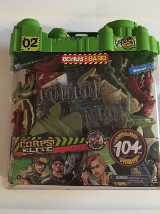 Toy Soldiers The Corps Elite 104 Pc Plastic Tub With Bonus Base Create Battles