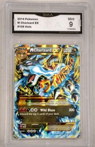 M Charizard Ex Ultra Rare Pokemon Xy Flashfire 108/106 Gma 9