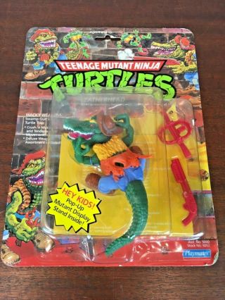 Tmnt Teenage Mutant Ninja Turtles Pop Up Display Leatherhead 1989 Card Zoloworld