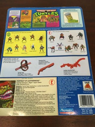 TMNT Teenage Mutant Ninja Turtles Pop Up Display Leatherhead 1989 Card Zoloworld 6