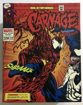 Real Action Heroes Carnage 1/6 Scale Figure Medicom Spider - Man Misb
