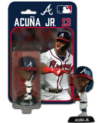 Ronald Acuna Jr Atlanta Braves Imports Dragon Baseball Bobblehead Figure 4 "