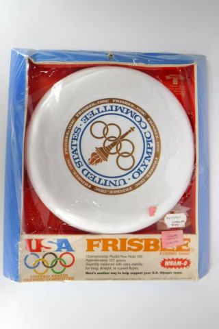 1980 Wham - O Frisbee Flying Disc Us Olympic Committee 100 127 Grams Vintage