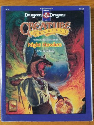 Night Howlers - Creature Crucible Pc4 D&d 2nd Edition Accessory
