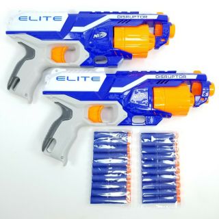 2 Nerf N - Strike Elite Disruptor Blaster Dart Guns W/20 Ammo Darts