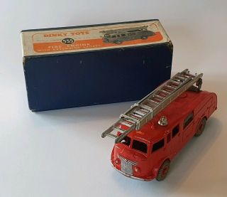 Vintage Diecast Dinky Toys 555 Fire Engine Extending Ladder Vgc Boxed Truck