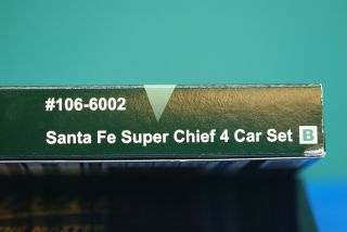 N - Scale KATO Santa Fe Chief 4 - Car Passenger Set 106 - 6002 3