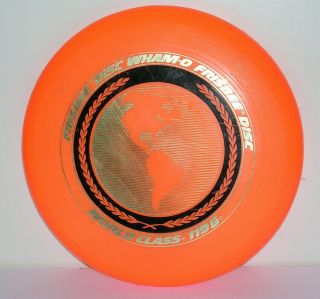 WHAM - O Frisbee Disc World Class 119 G 41 G 1980 Mexico Orange Vtg 80s Rare 3