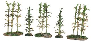 W Britain 18th - 19th Century Corn No.  2 - 17 Pc Set - 5 Bases And 12 Corn Stalks