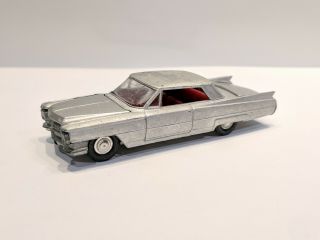 Rare Mini - Dinky 1/65 1964 Cadillac Coupe Deville Silver Red Interior