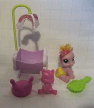 My Little Pony Mlp Newborn Cuties Bed Crib Time - Toola Roola & Toys Retired G3.  5