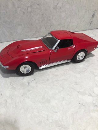 Hotwheels 69 Corvette Stingray Candy Red Diecast Car 1:18 Scale Loose No Box A12