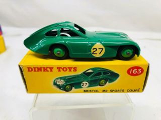 Dinky Vintage Bristol 450 Sports Coupe No 163 With Box