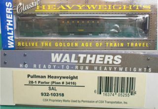 Seaboard Air Lines Sal 70320 Heavy Weight Parlor Walthers 932 - 10318 Ho Au16.  14