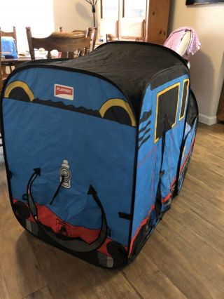 THOMAS THE TRAIN TANK ENGINE Pop Up Tent PLAY HUT With Caboose 3