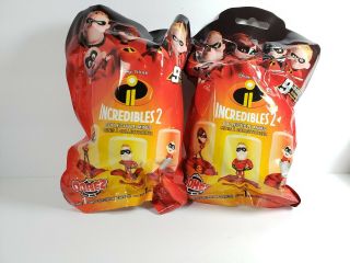 2x The Incredibles 2 Domez Disney Pixar 2 " Collectible Blind Mini Figure Bag