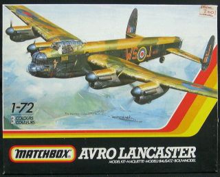 1983 Matchbox Models 1/72 Avro Lancaster British Wwii Bomber Nmib