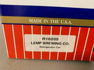 WOW USA Trains R - 16205 Lemp Brewing Co.  G Scale Reefer C8 3