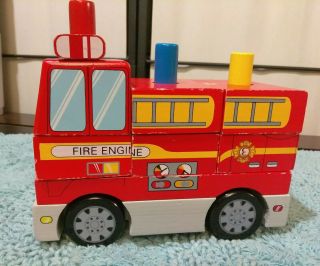 Melissa & Doug 3 - D Stacking Emergency Vehicles Firefighter Truck Puzzle