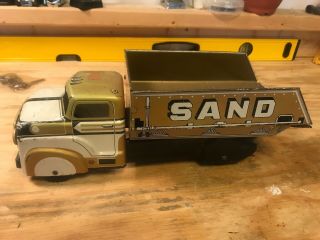 Vintage Marx Sand And Gravel Tin Dump Truck Toy 1950 
