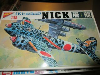 Nichimo 1/48th Scale Japanese Kawasaki Ki 45 Kai " Nick " Fighter Kit (s4819)