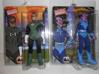 Two 8 " Superfriends Retro - Mego Figures With The Green Lantern And Sinestro