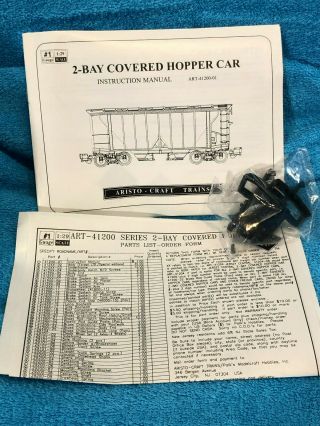 Aristo - Craft ART - 41201 2 Bay Covered Hopper Nickel Plate Road NKP G Scale 7