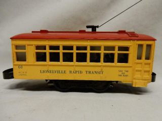 Postwar Lionel No.  60 Lionelville Rapid Transit Trolley,  C - 7 Excl,