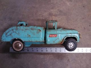 Vintage 1960s Bleu Buddy L Tow Truck / Wrecker Pressed Steel Collectable