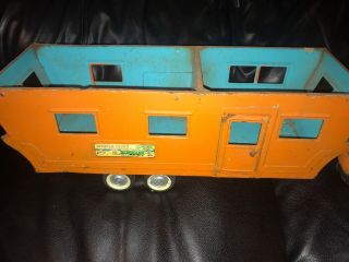 Vintage 1960’s Nylint 6601 Mobile Home With Truck 2