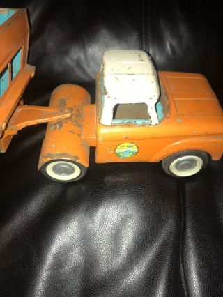 Vintage 1960’s Nylint 6601 Mobile Home With Truck 4