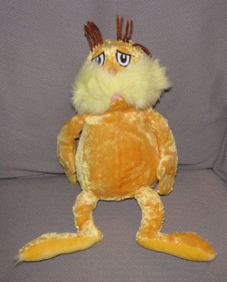 Lorax Stuffed Animal Yellow Dr Seuss Kohls Cares 15 Inches Retired Plush Toy