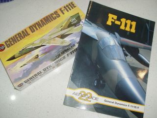1/72 Airfix General Dynamics F - 111e Unmade Kit,  Aeroguide 22 Colour Book 36page