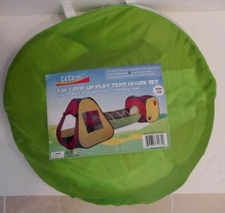 UTEX 3 IN 1 POP UP PLAY TENT WITH TUNNEL BALL PIT FOR KIDS BOYS GIRLS BABIES 2