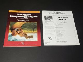 Advanced Dungeons & Dragons Treasure Hunt - N4 Ad&d - 1986,  Tsr - 9185