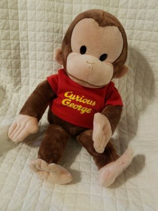 Applause Curious George Plush Monkey Large Classic 16 " With Red Shirt